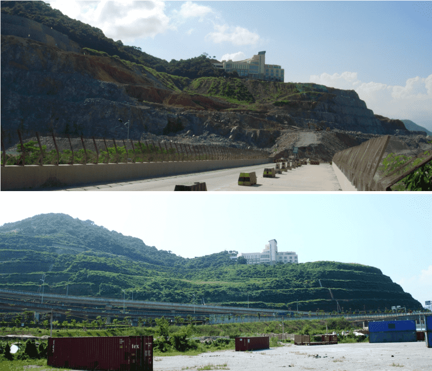 深圳市東部沿海高速公路-蓮塘至鹽田段梧桐山道立交路塹邊坡地質災害治理工程勘查、設計